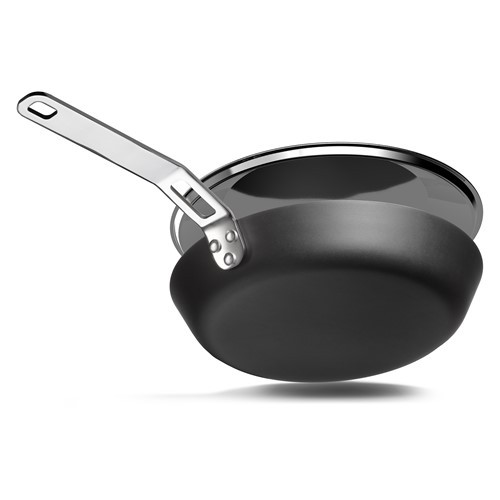 BARE Cookware tigaie din oțel carbon de 24 cm + capac din oțel inoxidabil