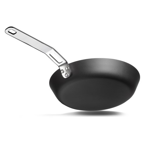 BARE Cookware tigaie din oțel carbon de 24 cm + capac din oțel inoxidabil