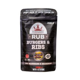 Poppamies Burgers&Ribs Rub 200 g