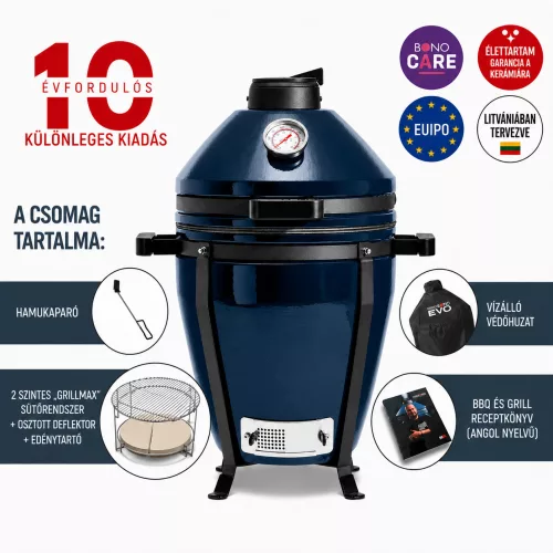 Kamado Bono® EVO Minimo Fényes Tengerkék