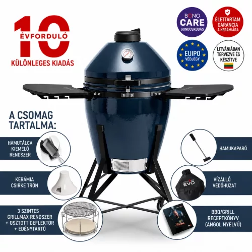 Kamado Bono® EVO Grande Fényes Tengerkék