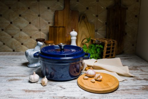 Grand Feu 4.7L Enamelled Cast Iron Casserole – Dark Blue