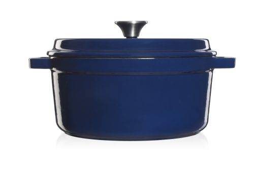 Grand Feu 4.7L Enamelled Cast Iron Casserole – Dark Blue