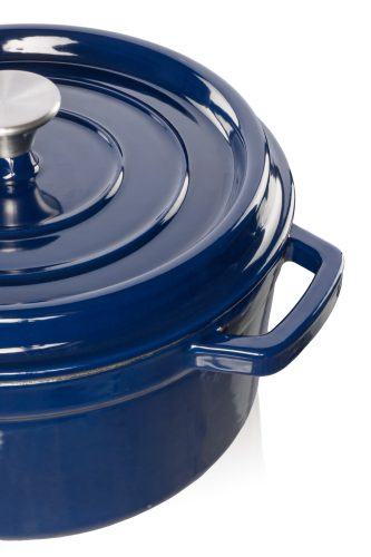 Grand Feu 4.7L Enamelled Cast Iron Casserole – Dark Blue