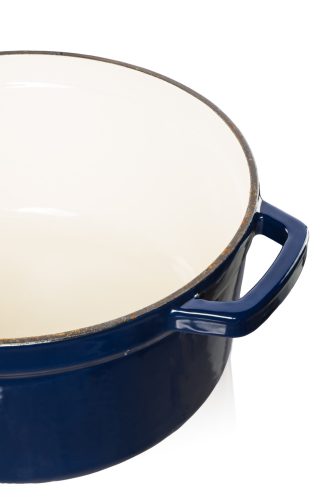 Grand Feu 4.7L Enamelled Cast Iron Casserole – Dark Blue