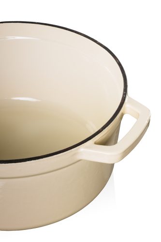 Grand Feu 4.7L Enamelled Cast Iron Casserole – Off-White