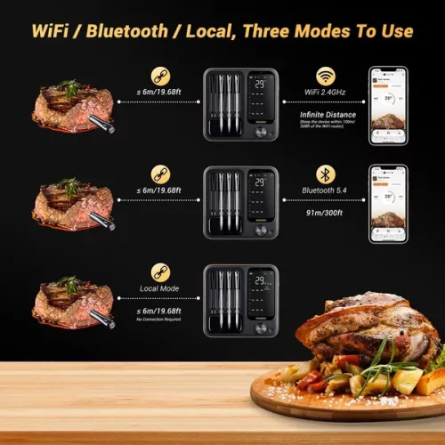 Inkbird® Termometru wireless digital pentru miezul cărnii