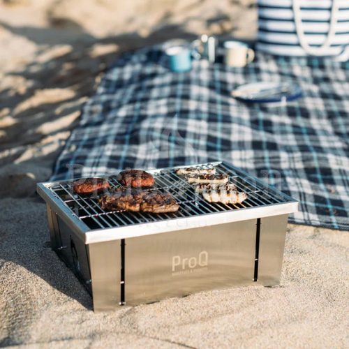 ProQ® FlatDog portable BBQ grill - stainless steel