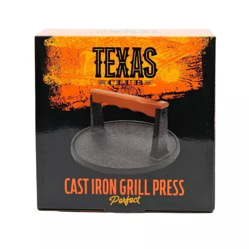 Texas Club Öntöttvas Hamburger hús Grillprés