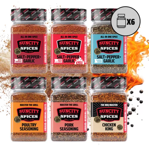 Suncity All Star Box - 6 Iconic Spice Mix for Grill and BBQ Lovers