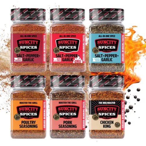 Suncity All Star Box - 6 Iconic Spice Mix for Grill and BBQ Lovers